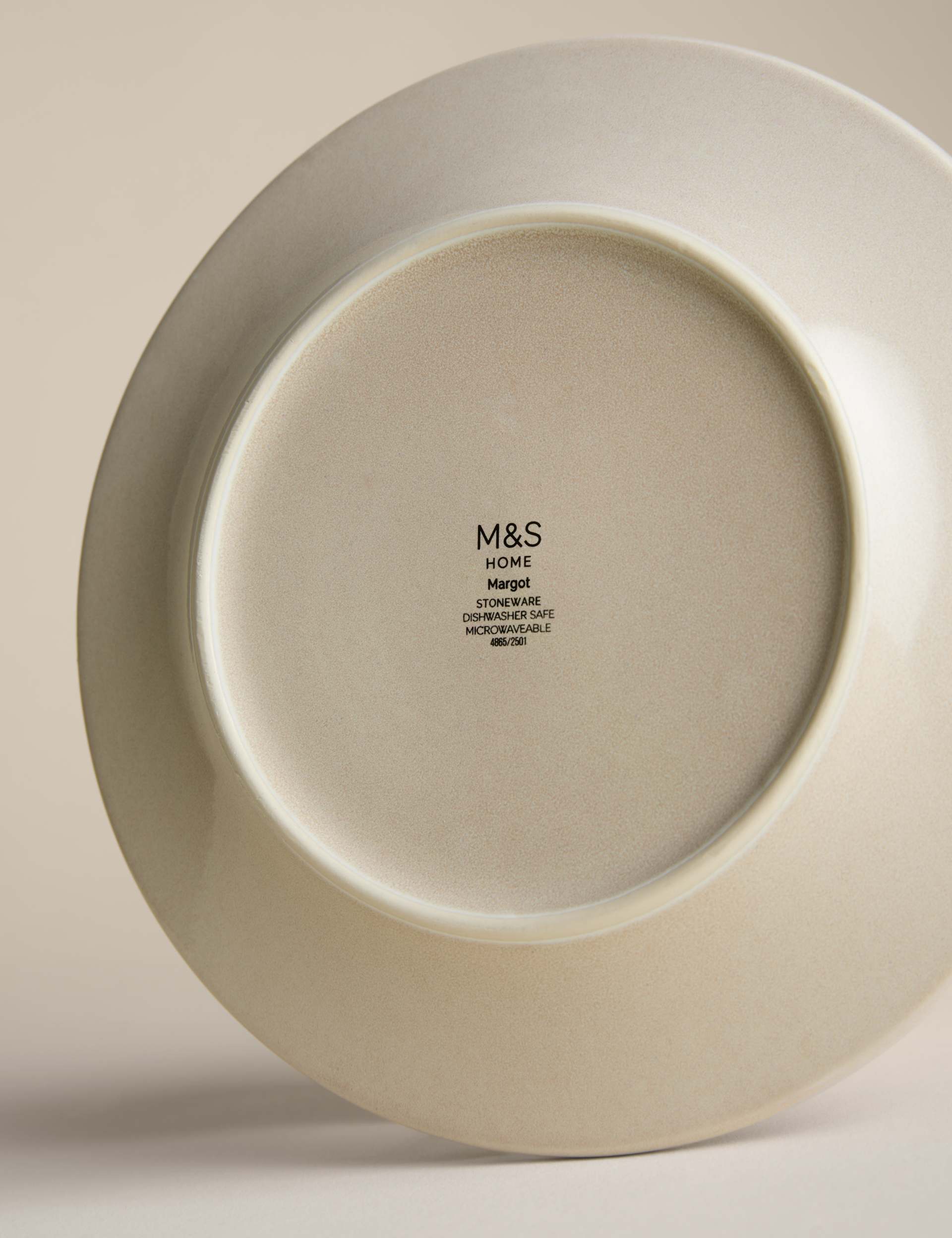 Stoneware side plate reactive stripe 20.3 cm, imported from the UK