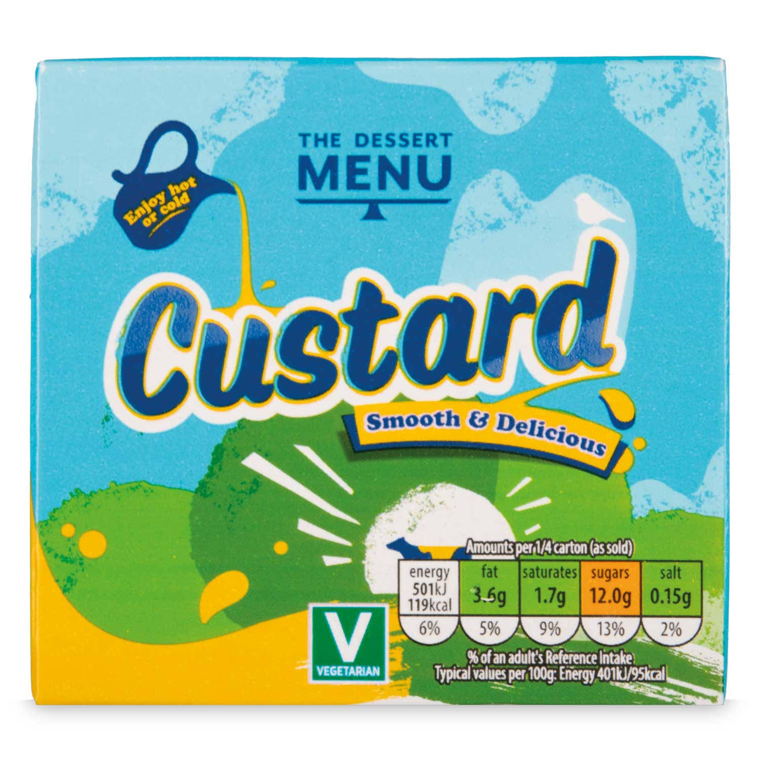 Ready-to-serve custard made with skimmed milk, UK version