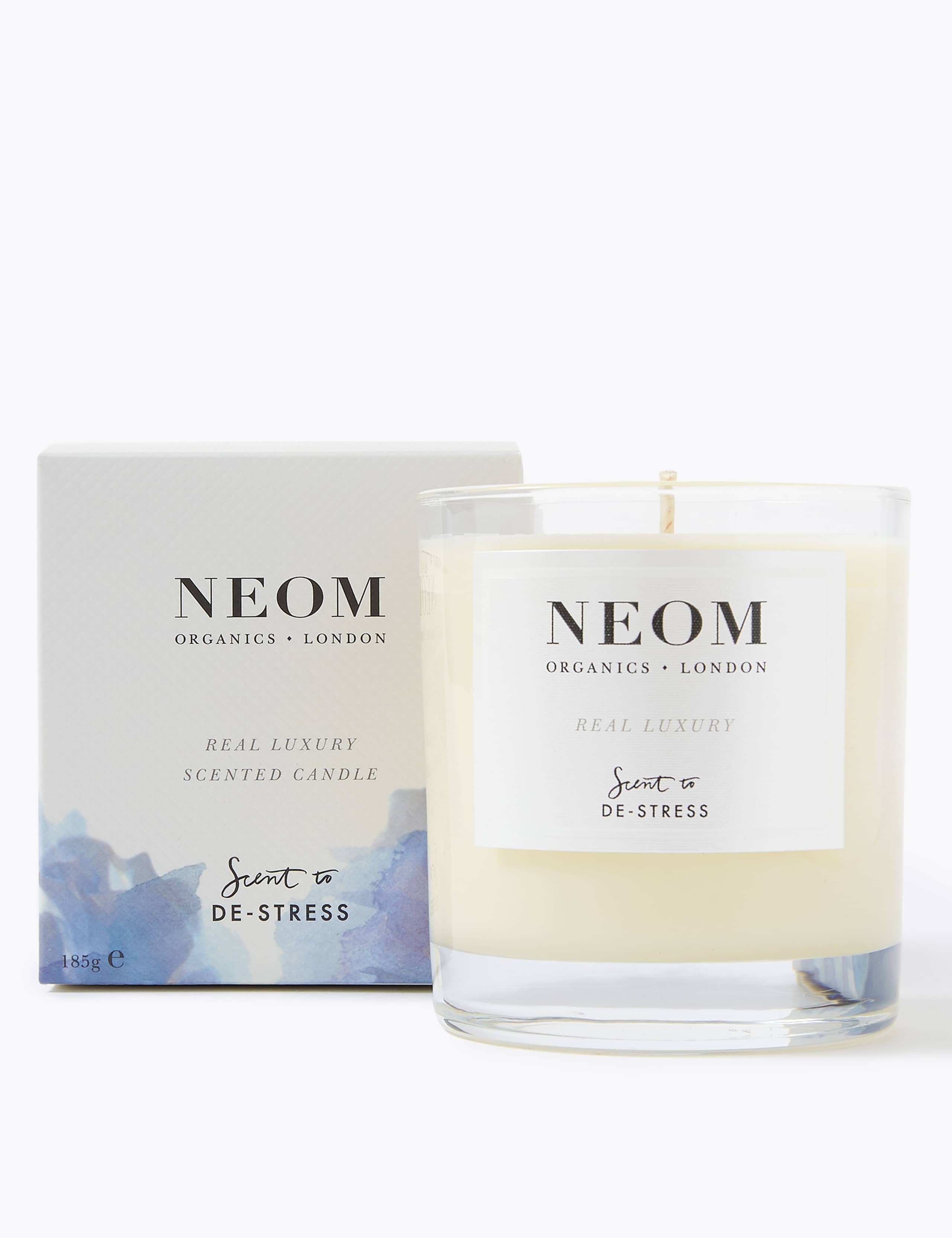 NEOM Real Luxury 1 wick candle 185g, imported from the UK