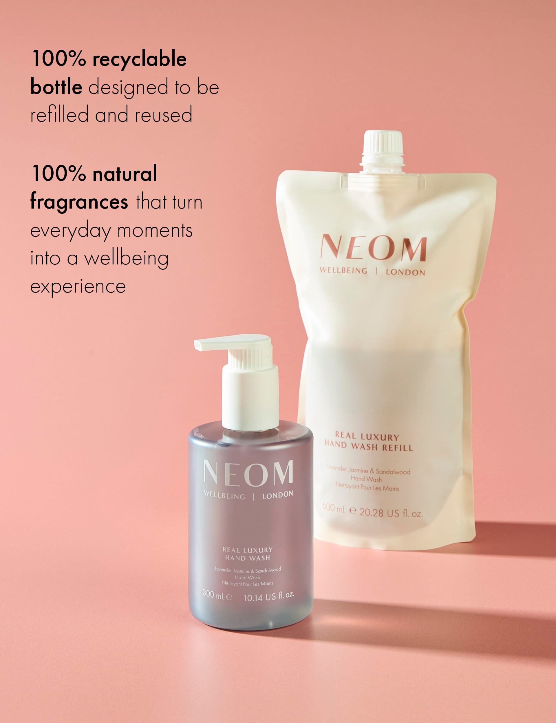 NEOM hand wash refill 600ml Lavender Jasmine Sandalwood, imported from the UK