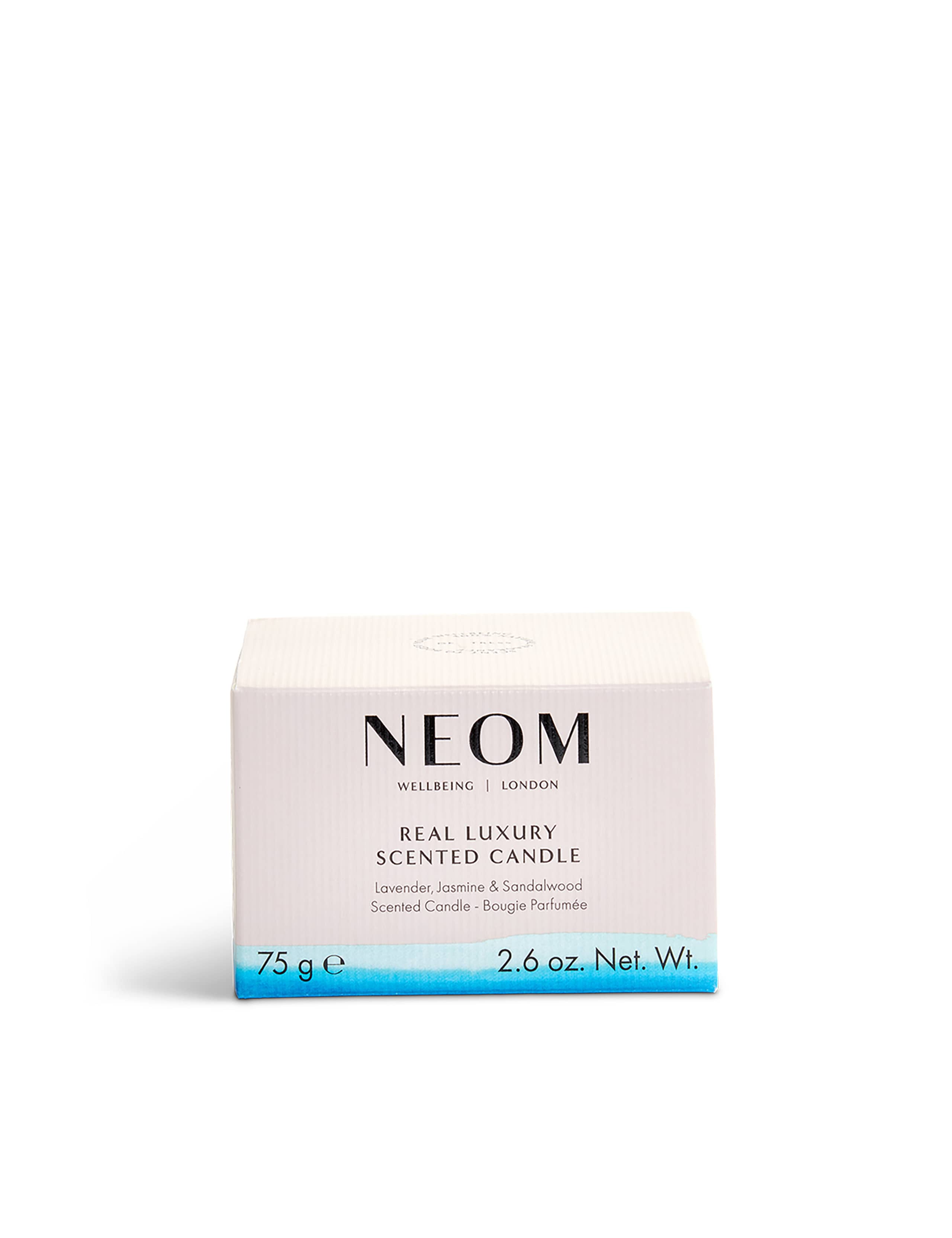 NEOM Real Luxury travel candle 75g, imported from the UK