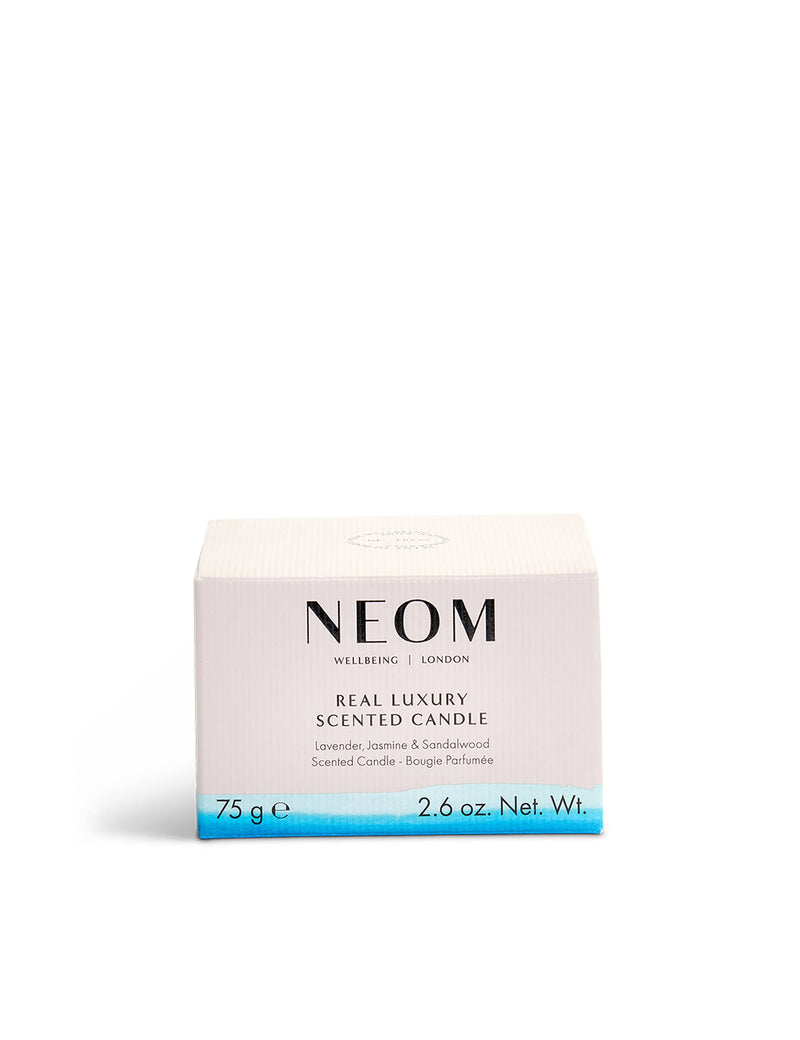 NEOM Real Luxury travel candle 75g, imported from the UK
