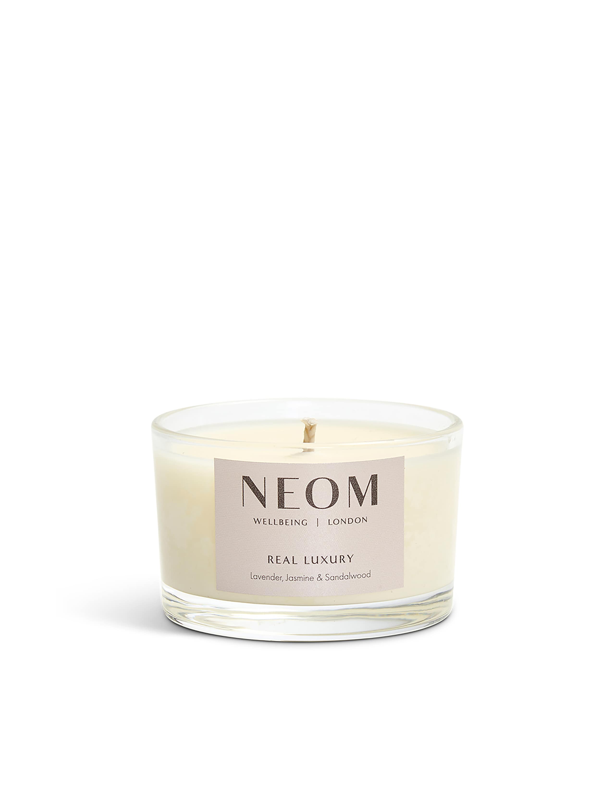 NEOM Real Luxury travel candle 75g, imported from the UK