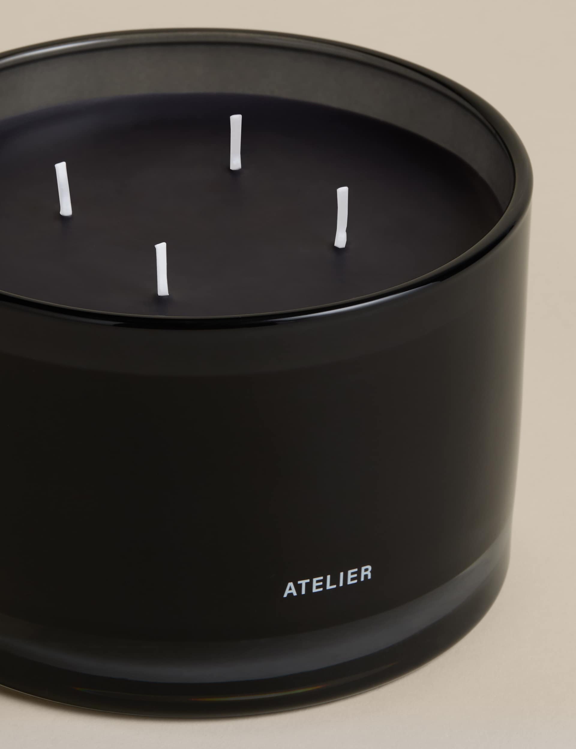 Rebel Rose 4 wick candle with black wax and lid (British brand)