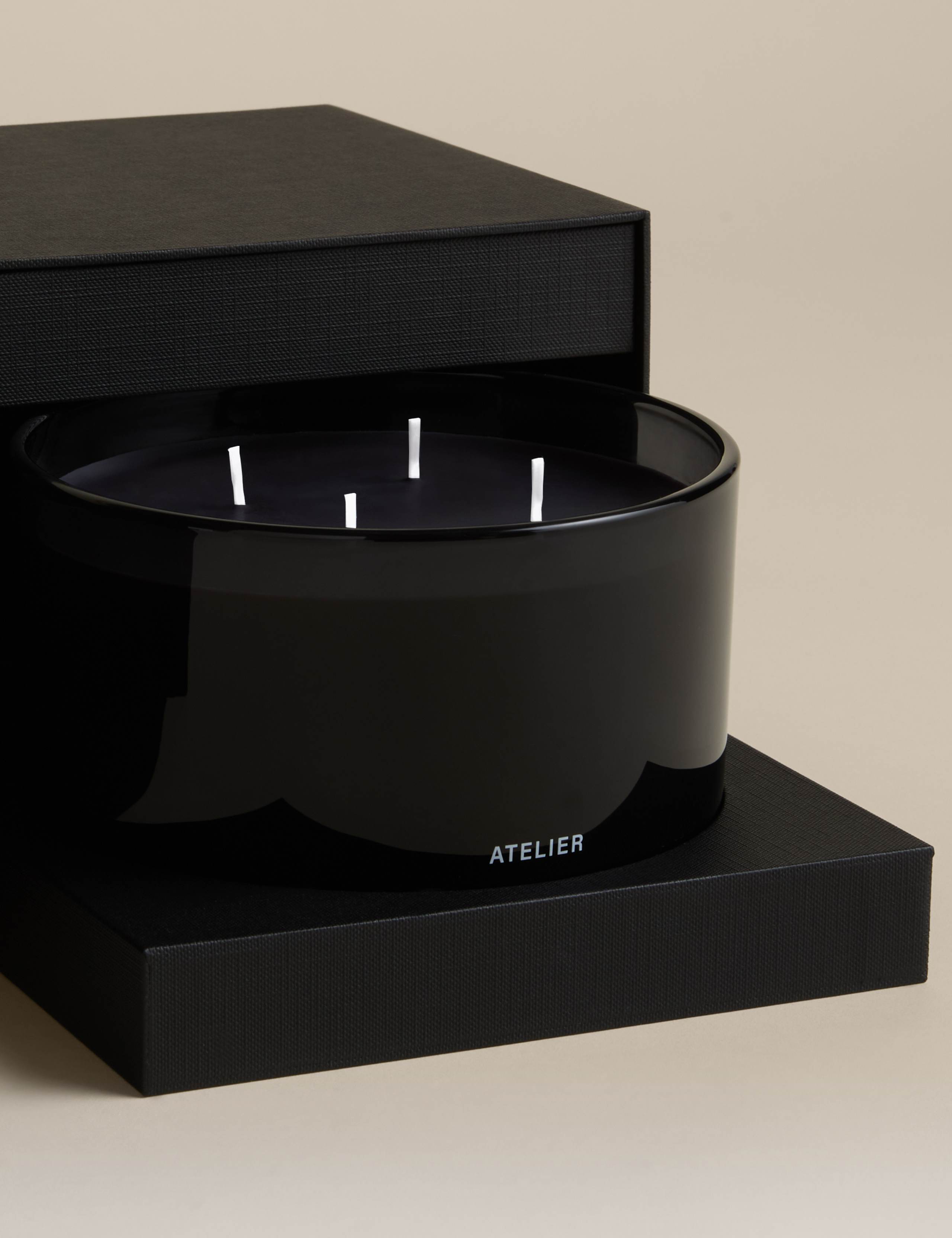 Rebel Rose 4 wick candle with black wax and lid (British brand)