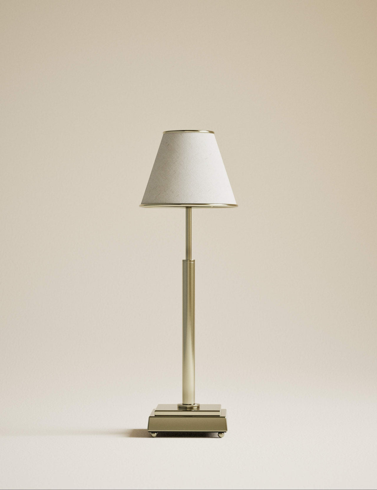 Rechargeable brass table lamp dimmable LED 46.3cm, imported from the UK