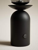 Rechargeable bubble glass globe table lamp, silver base, UK brand (British brand)