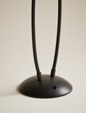 Rechargeable curved double floor lamp with fabric shades, imported from the UK
