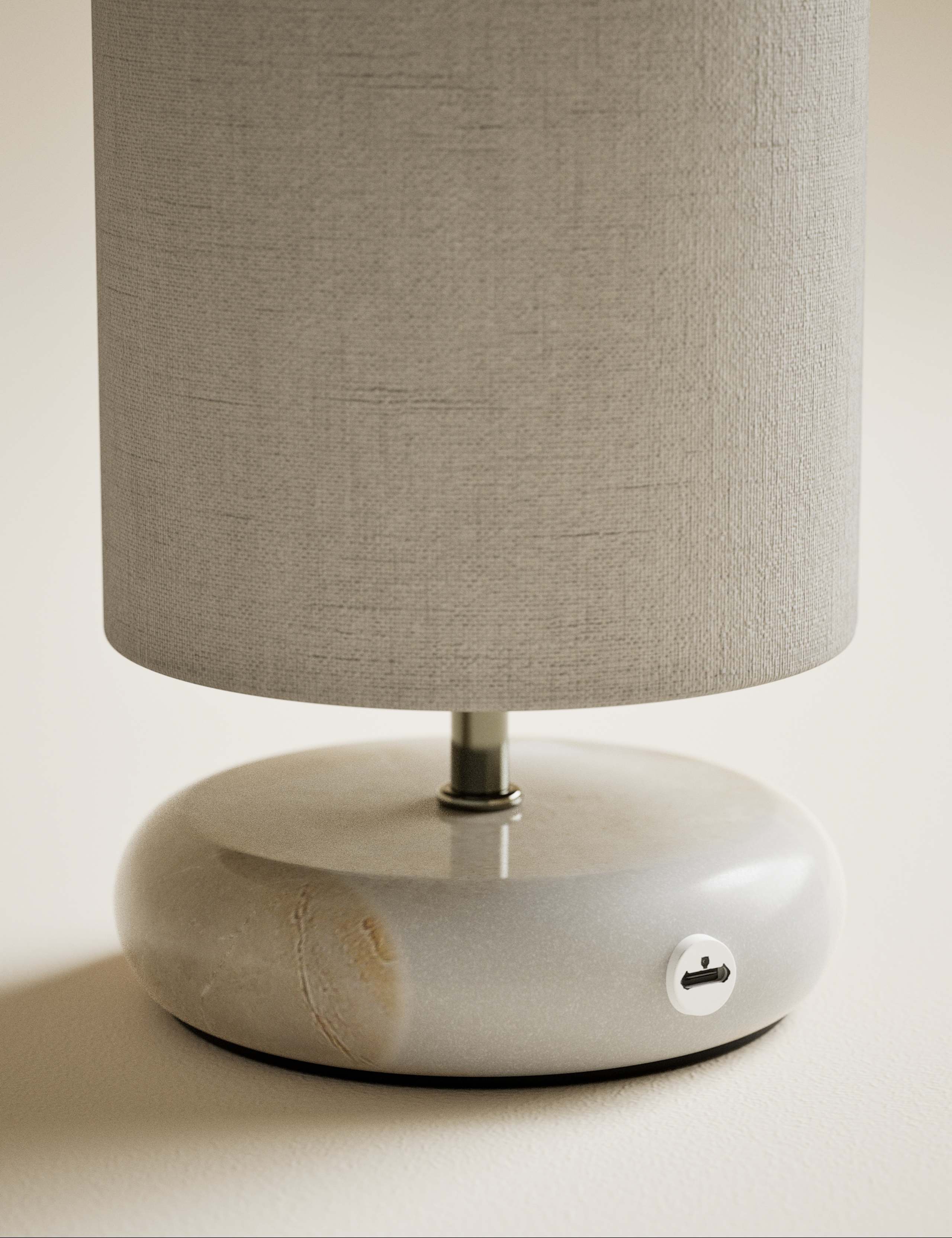 Rechargeable pebble stone effect table lamp, imported from the UK