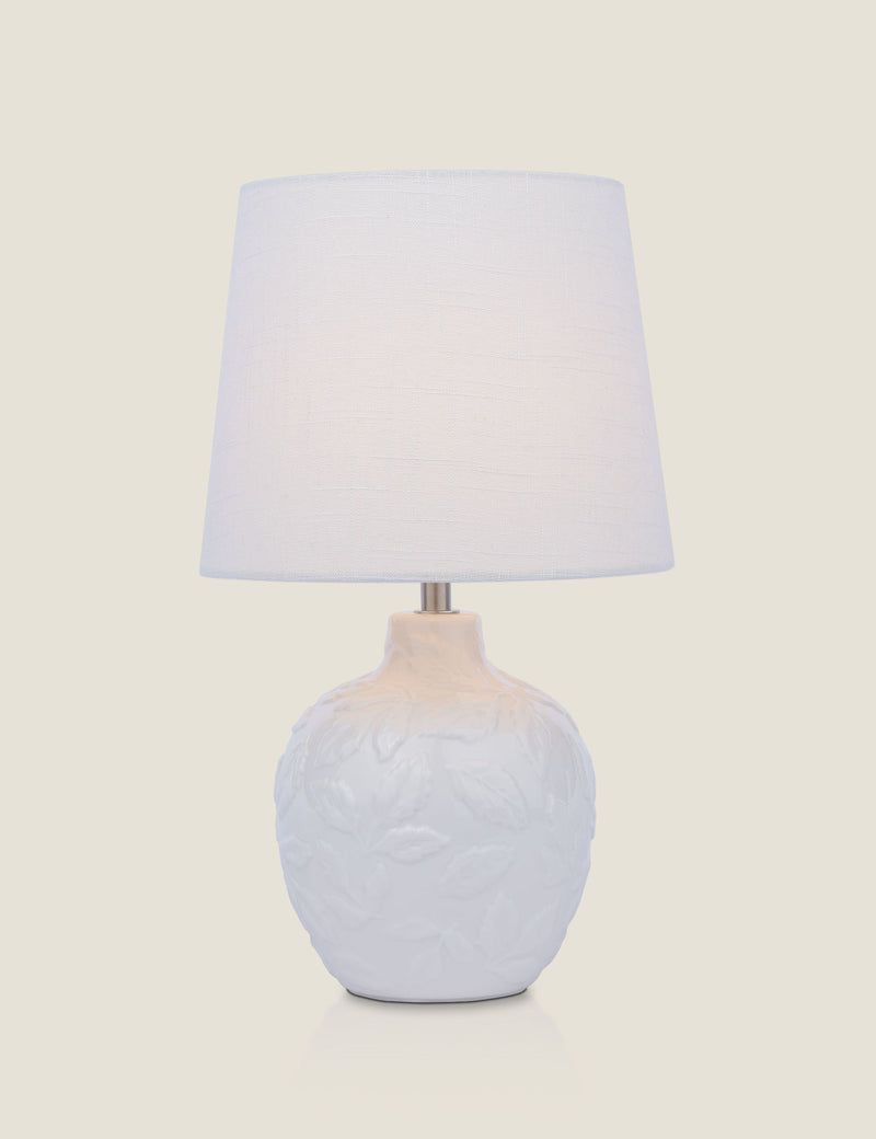 Laura Ashley Redhall ceramic leaf table lamp - British product