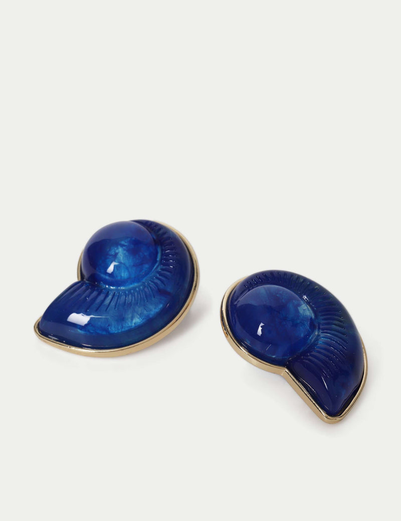 M&S resin oversized shell stud earrings, UK version