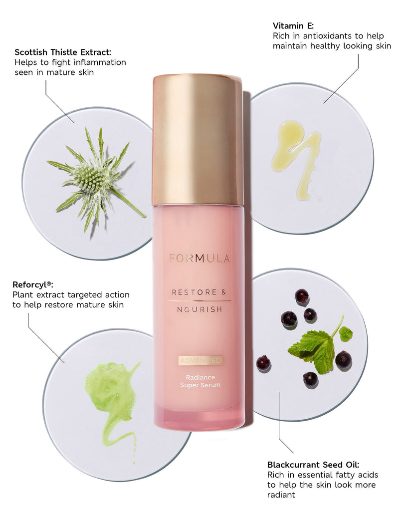 Advanced radiance super serum for mature skin 30ml, imported from the UK