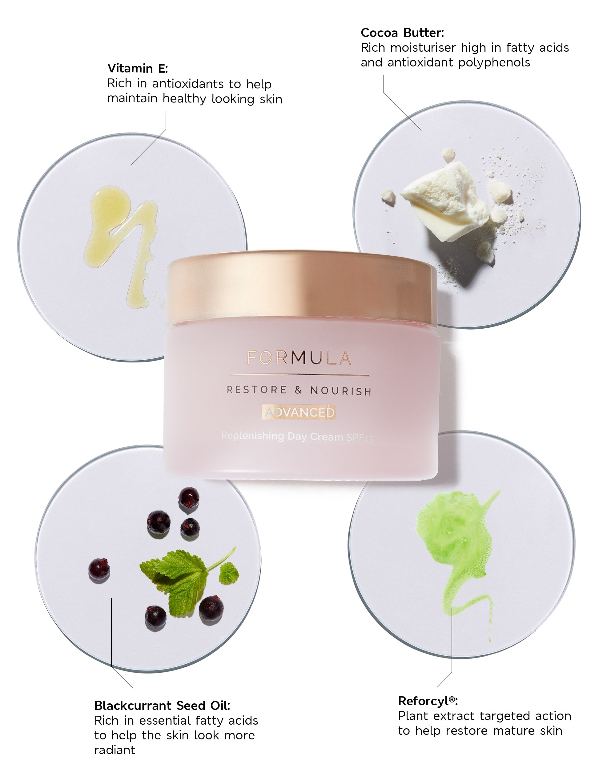 Day cream SPF15 50ml, imported from the UK