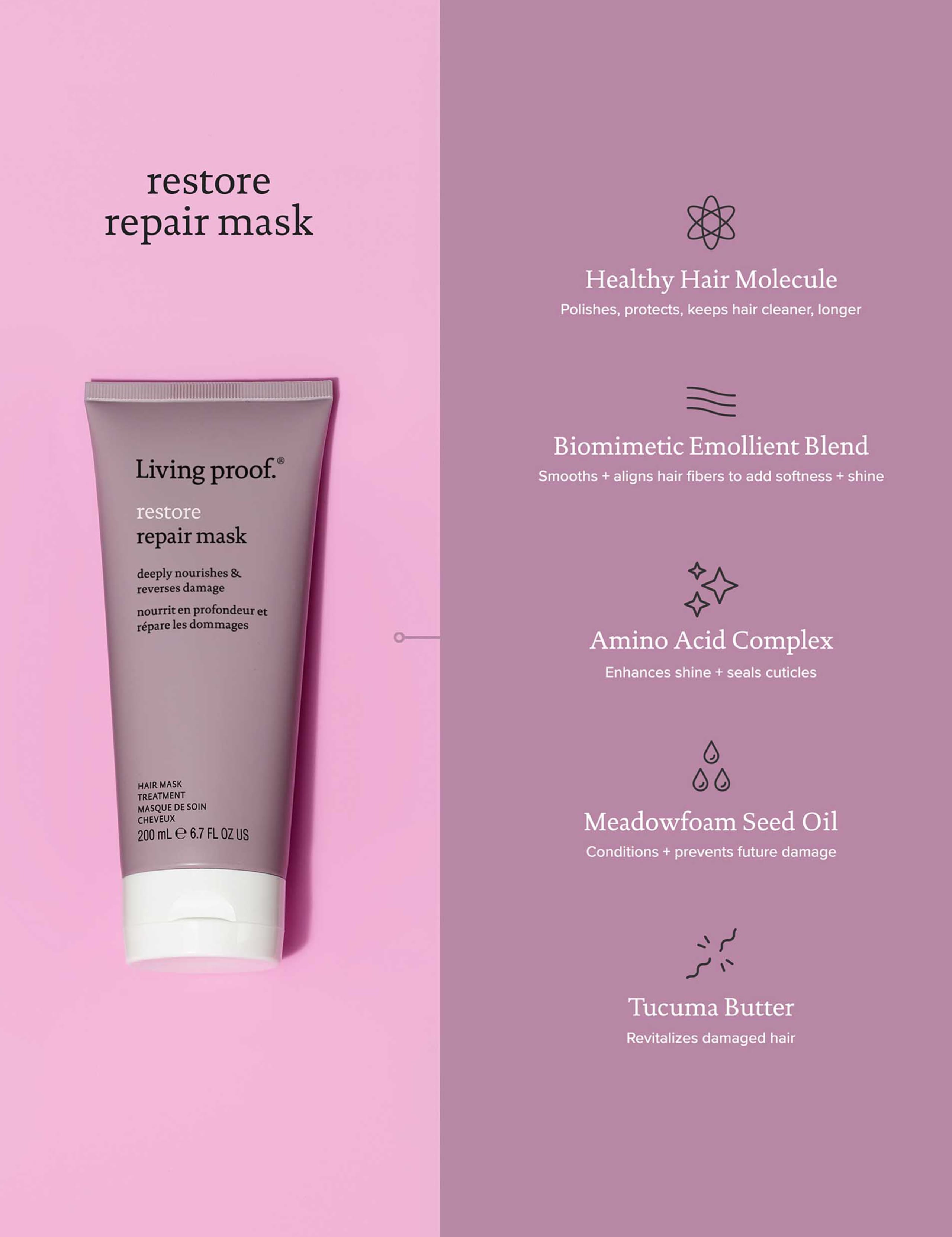 Living proof Restore Repair hair mask 200ml, imported from the UK