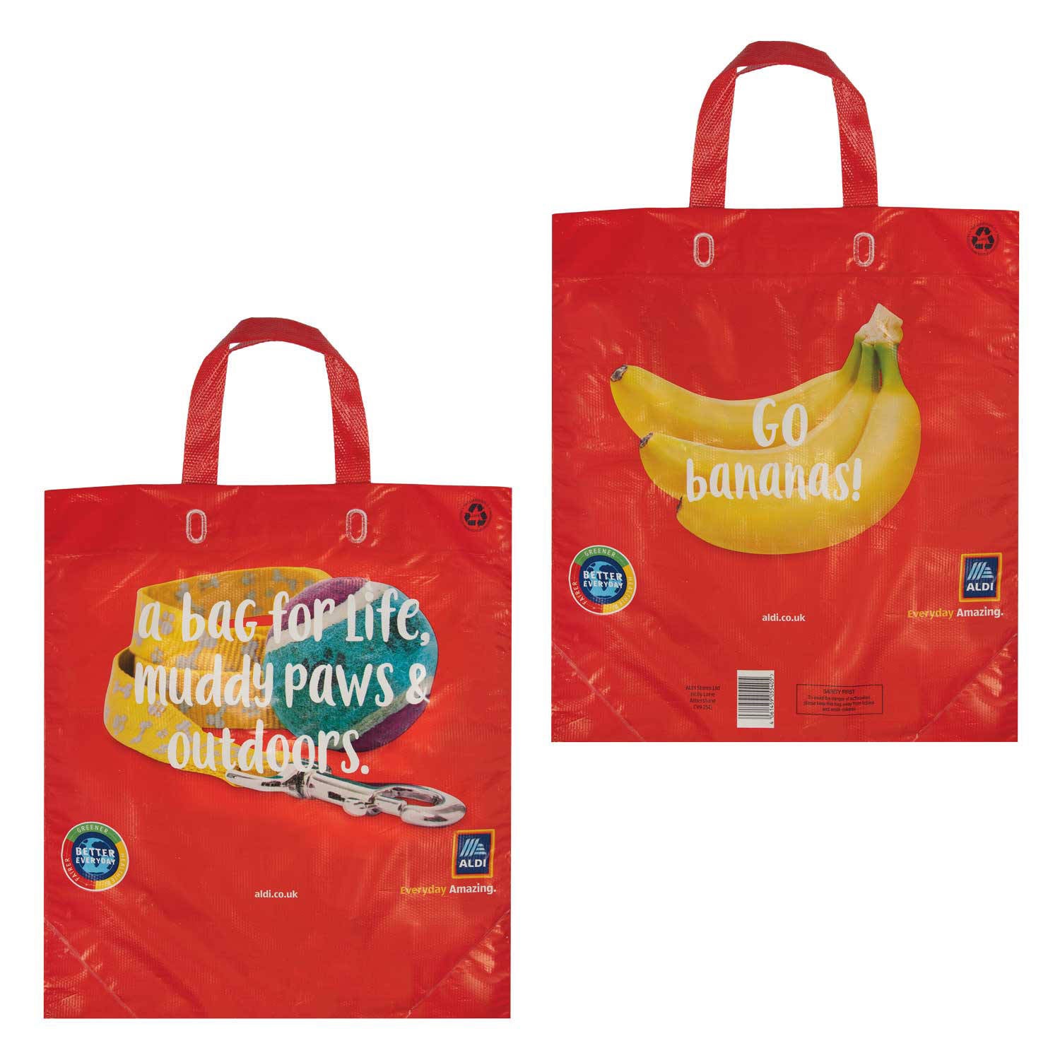 Strong lightweight reusable shopping bag (British brand)