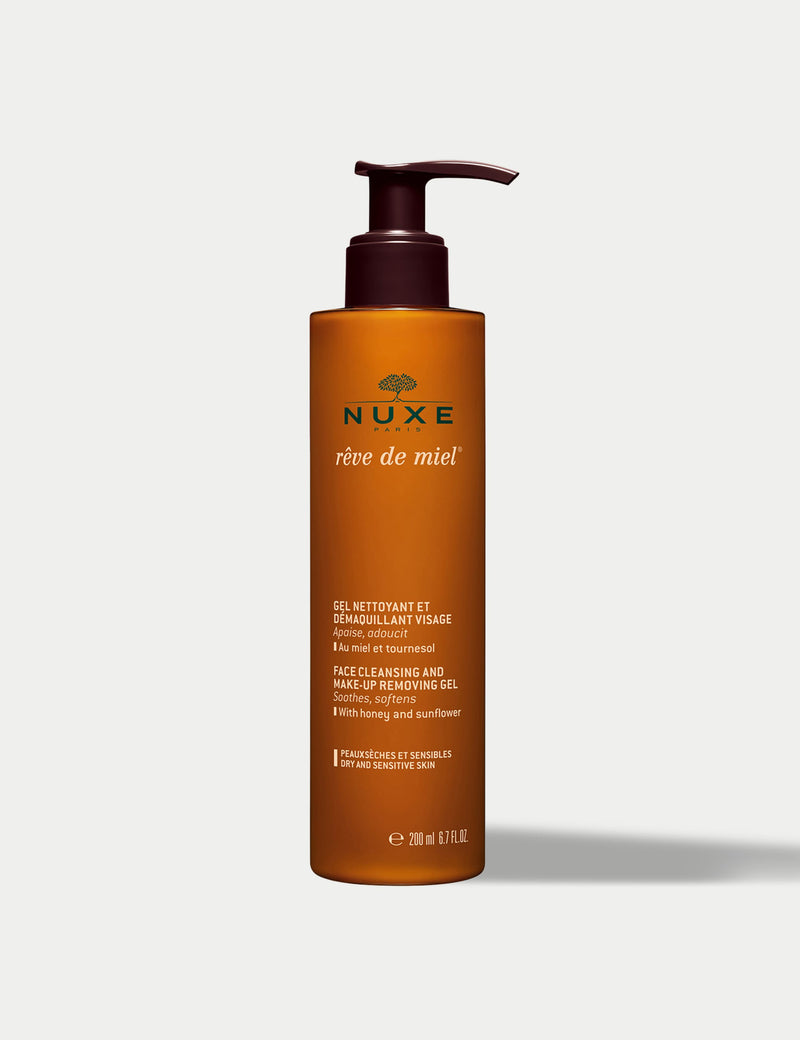 Reve de Miel face cleansing make-up removing gel with honey and sunflower 200ml, imported from the UK