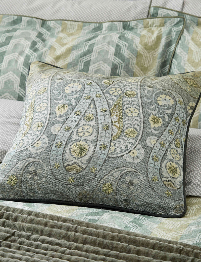 Bedeck of Belfast Reya Emira paisley cushion 50cm, imported from the UK