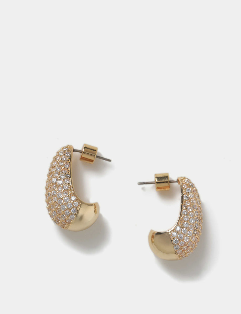 Autograph rhinestone teardrop earrings 24mm - British product