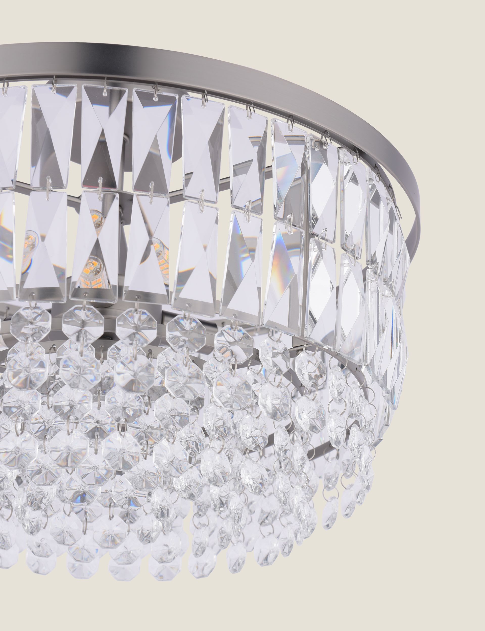 Laura Ashley Rhosill crystal semi flush ceiling light (British brand)
