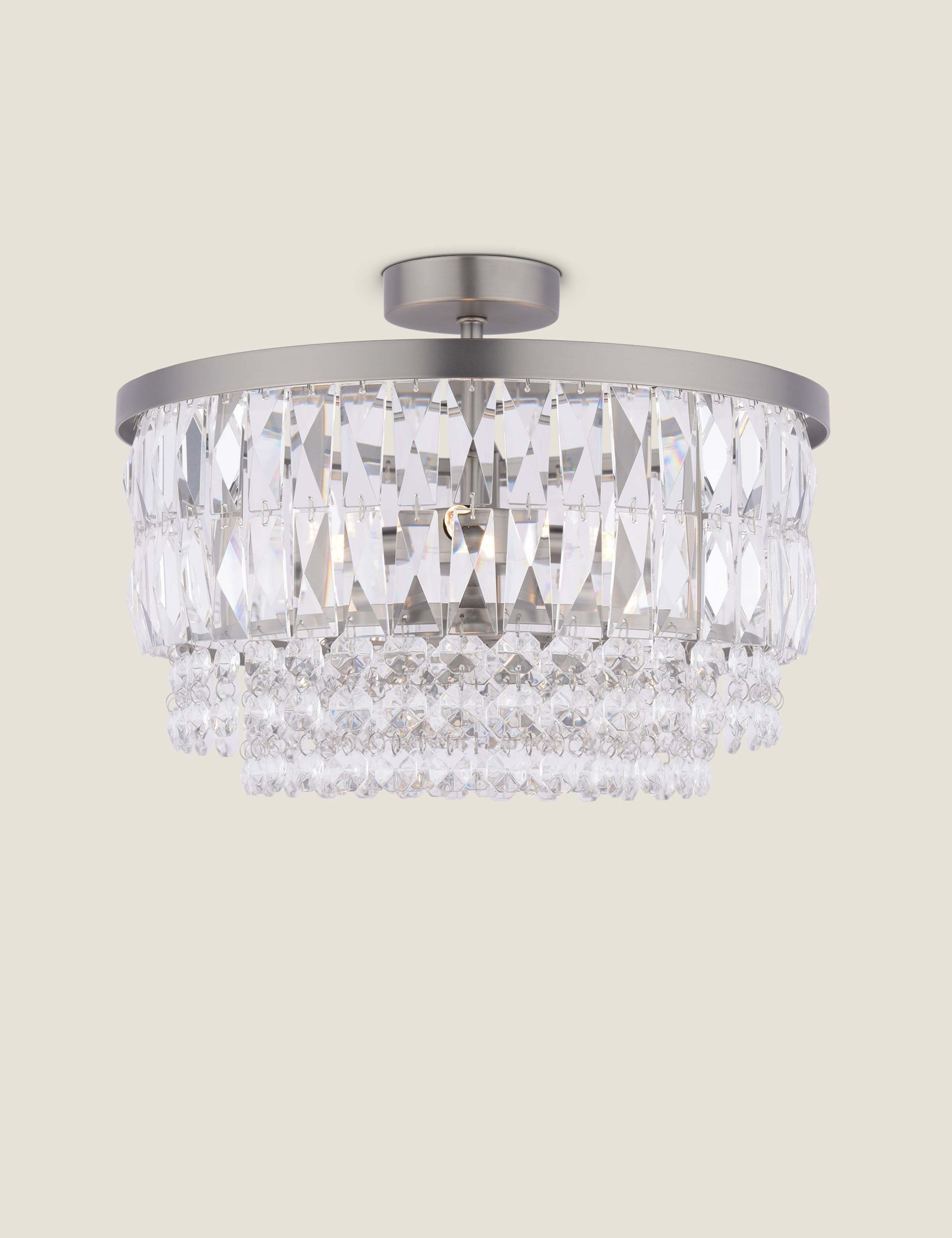 Laura Ashley Rhosill crystal semi flush ceiling light (British brand)