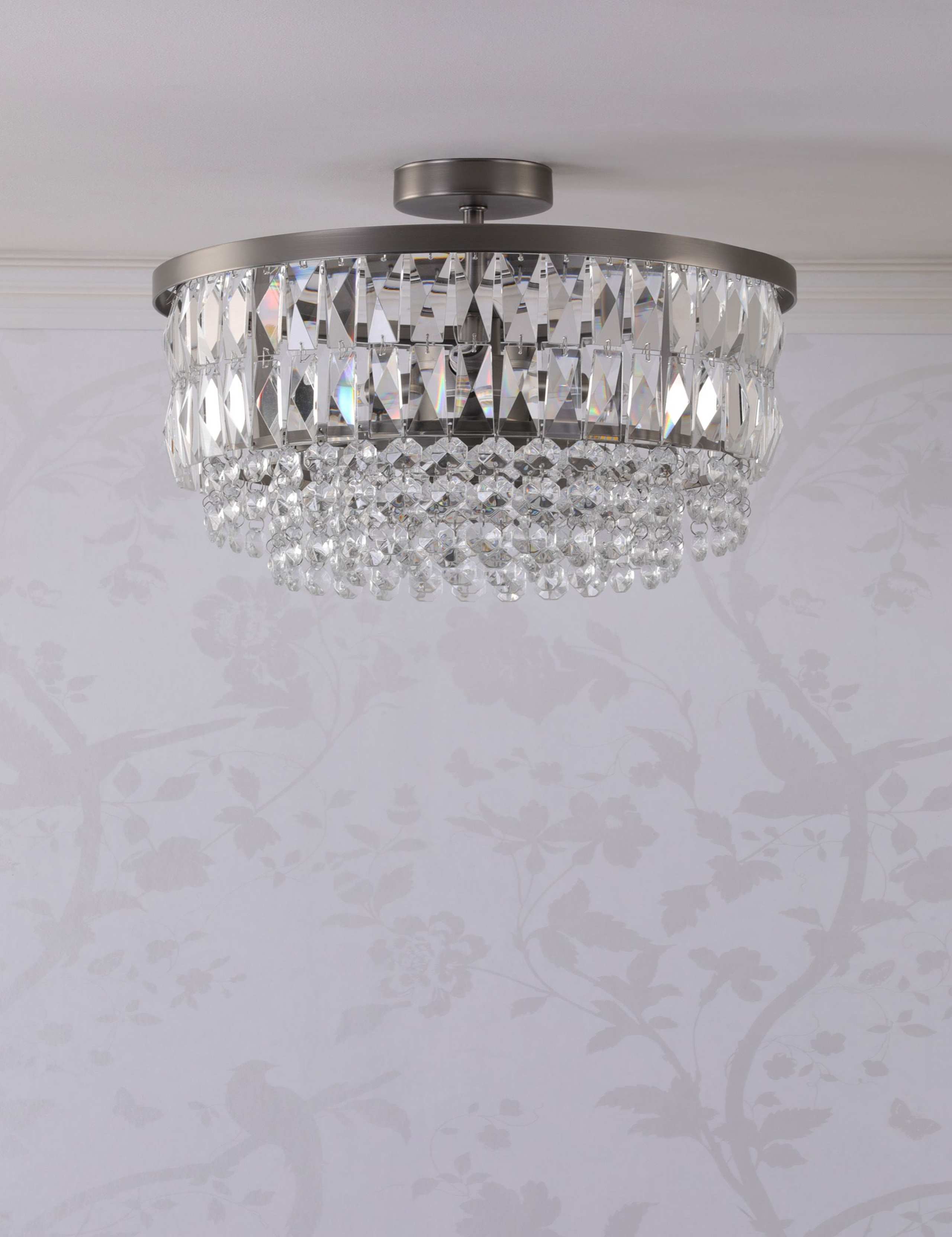 Laura Ashley Rhosill crystal semi flush ceiling light (British brand)