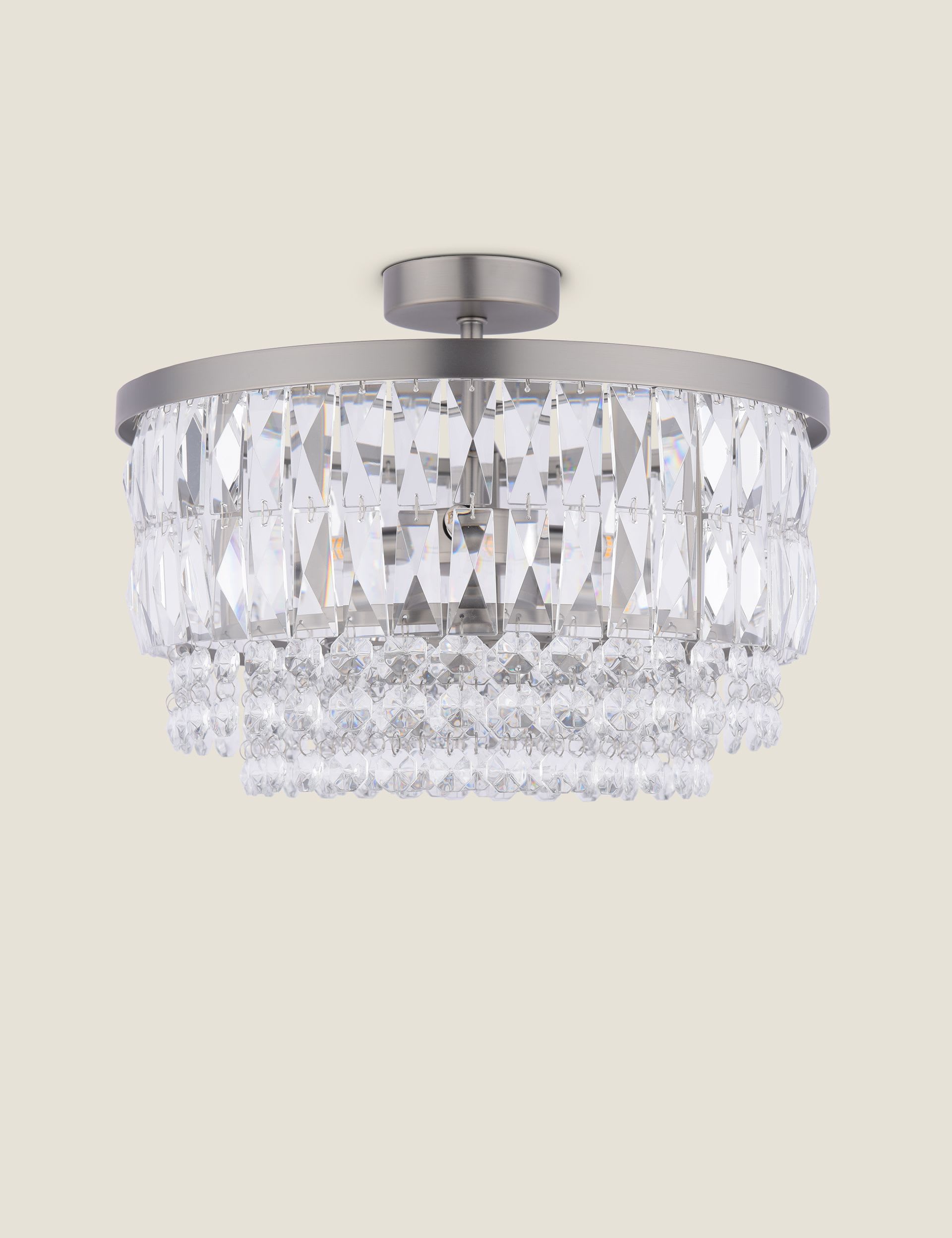 Laura Ashley Rhosill crystal semi flush ceiling light (British brand)
