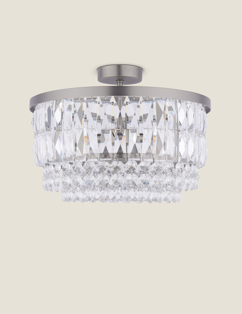 Laura Ashley Rhosill crystal semi flush ceiling light (British brand)