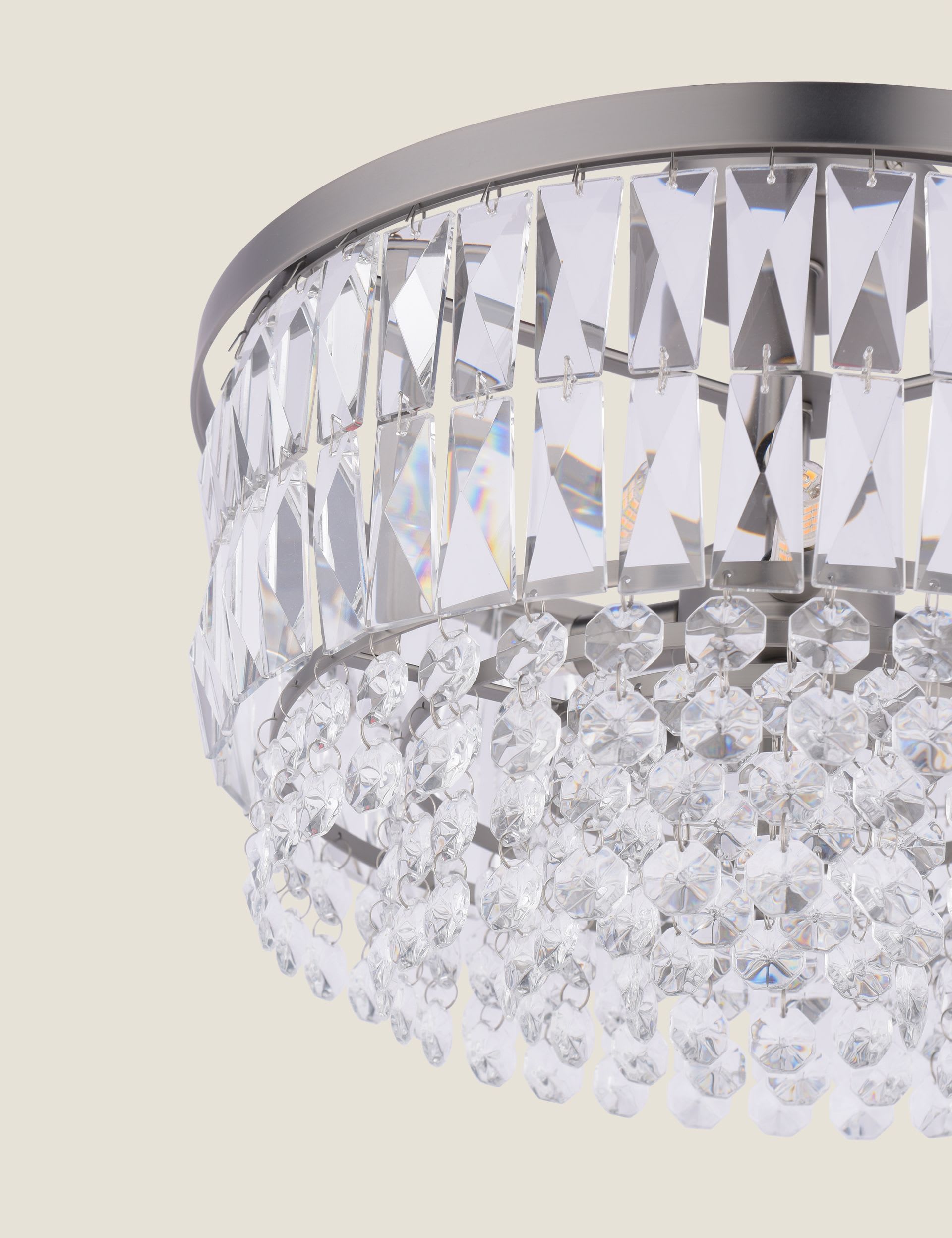 Laura Ashley Rhosill crystal semi flush ceiling light (British brand)