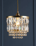 Laura Ashley Rhosill faceted glass pendant light, imported from the UK