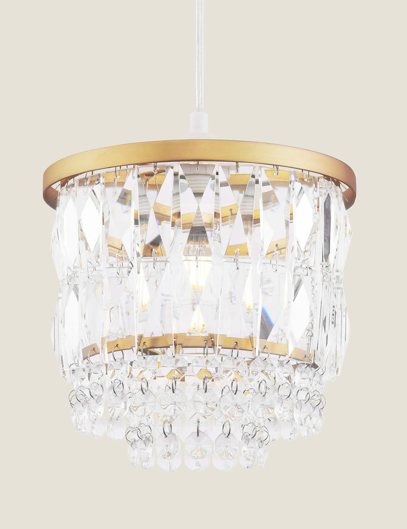 Laura Ashley Rhosill faceted glass pendant light, imported from the UK