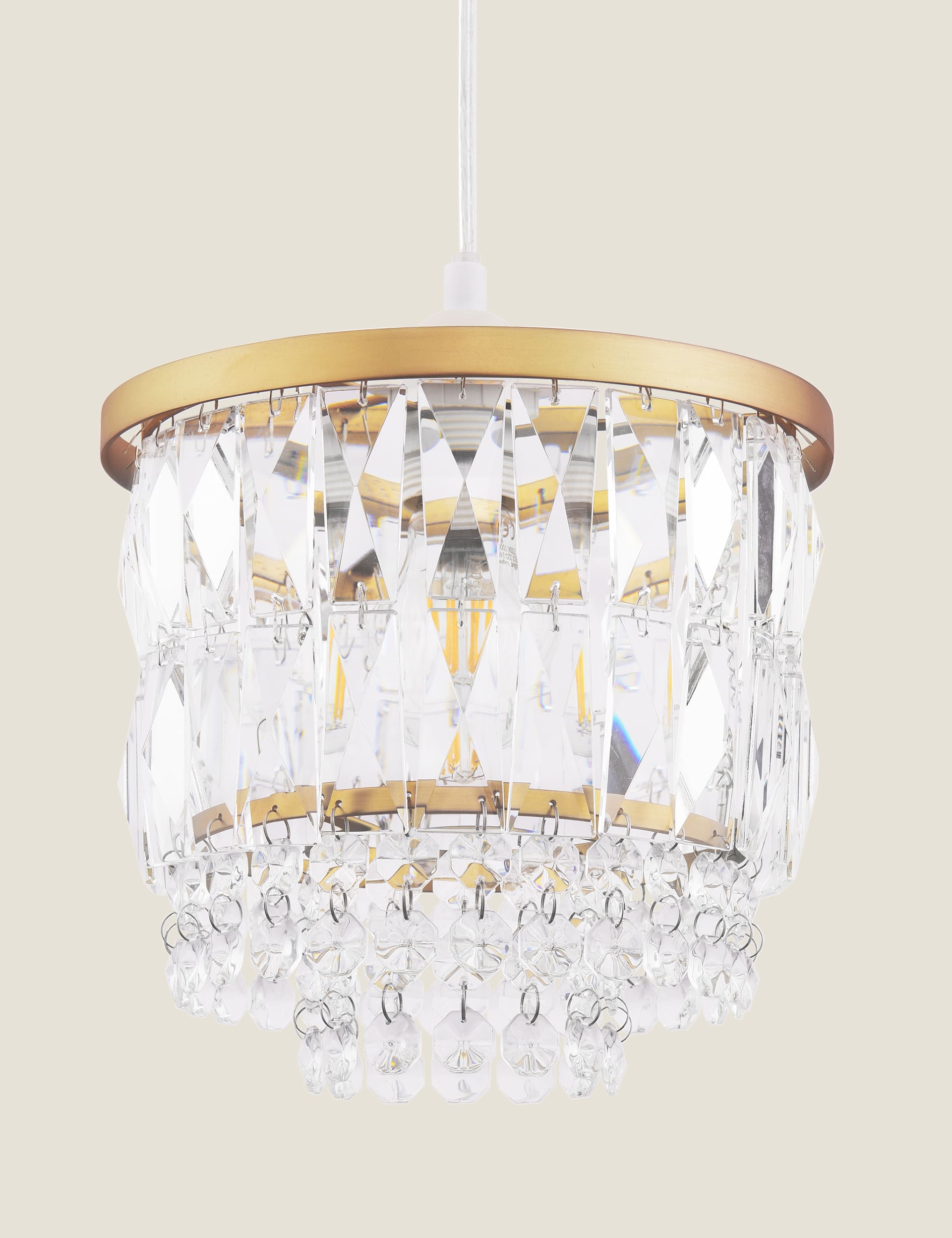 Laura Ashley Rhosill faceted glass pendant light, imported from the UK