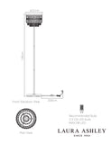 Laura Ashley Rhosill faceted glass floor lamp, imported from the UK