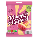 Rhubarb and custard boiled sweets, classic British candy, imported from the UK
