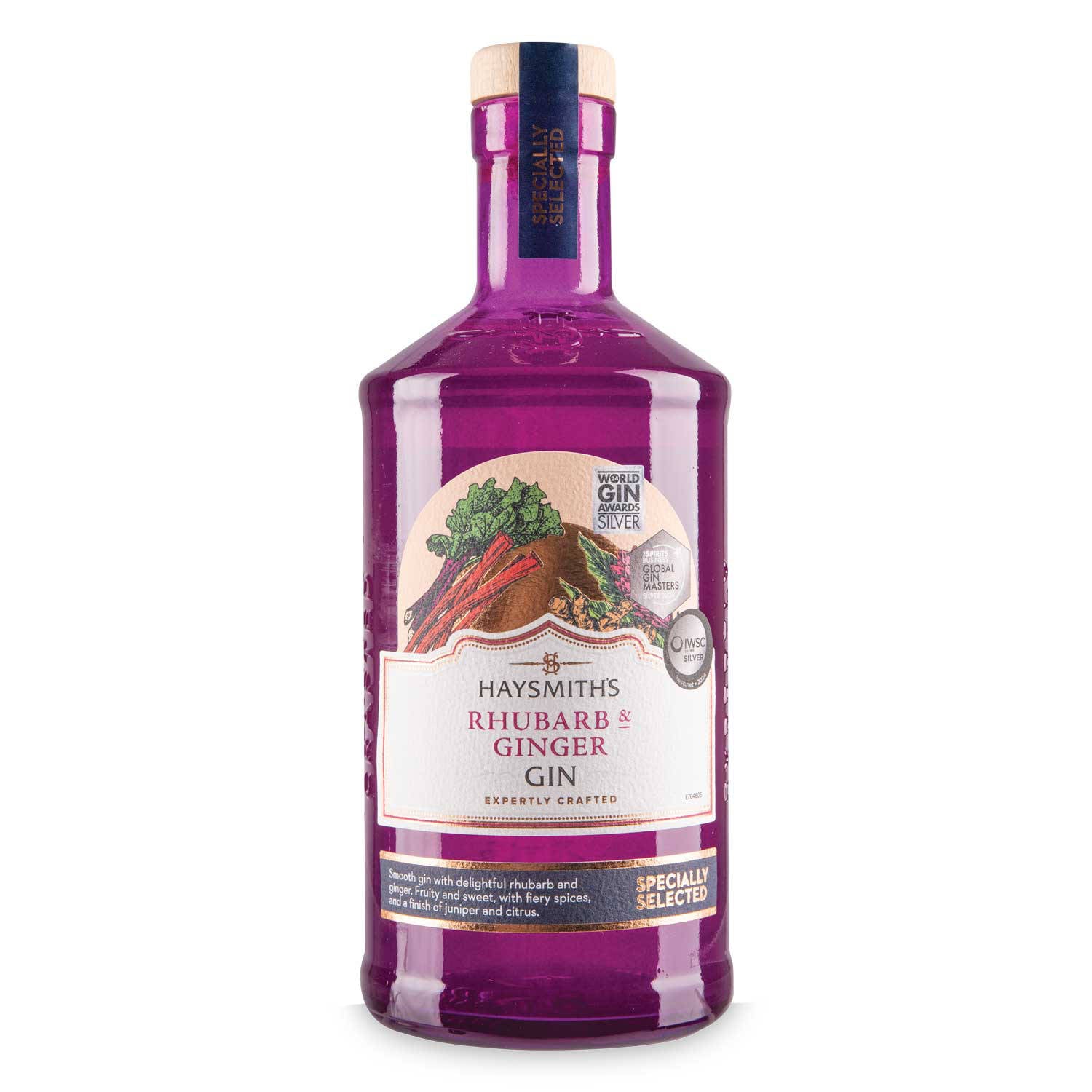 Haysmith's rhubarb and ginger gin 70cl - British product