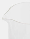 Ribbed glass milk jug, imported from the UK