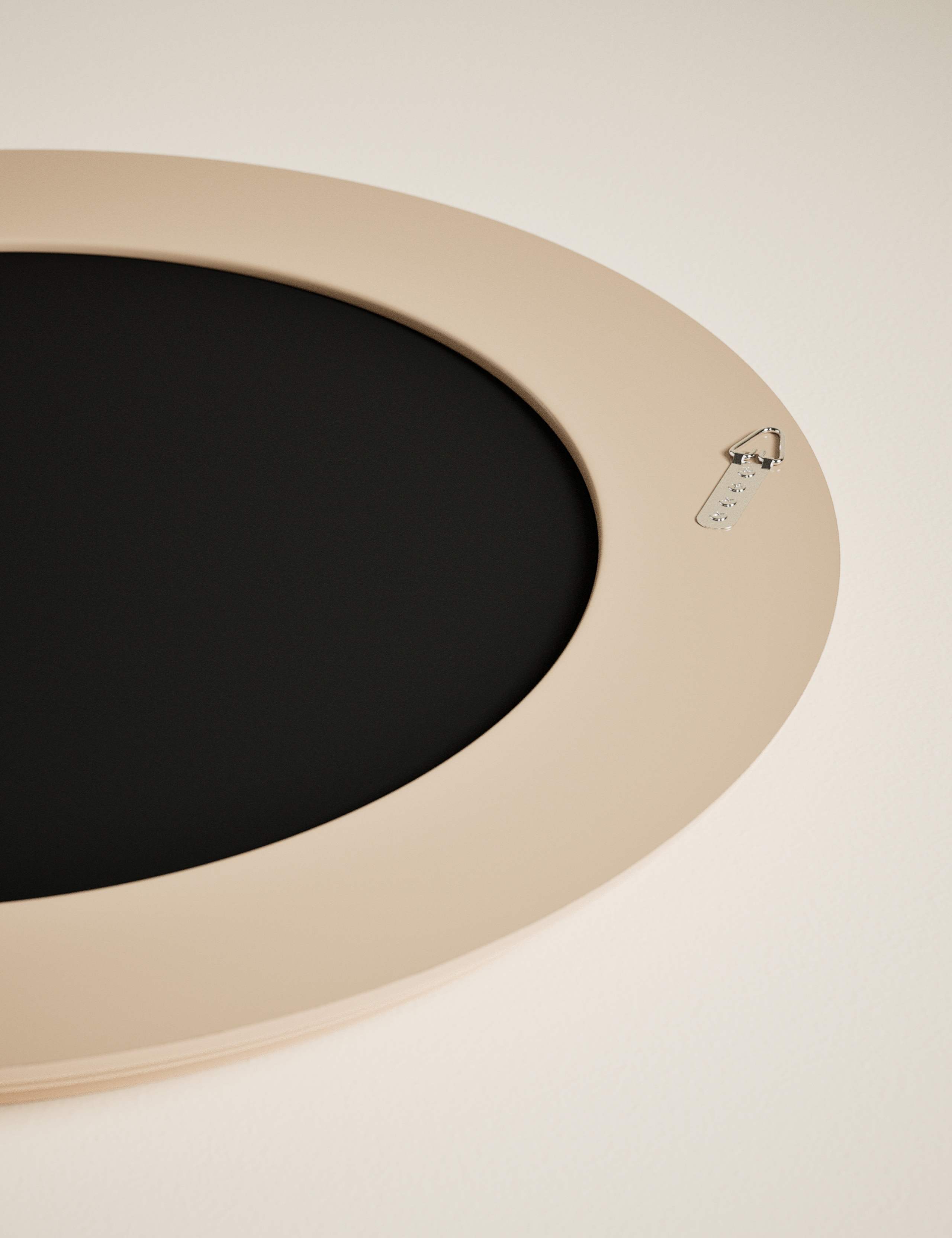 Ribbed Gloss round wall mirror 68 cm (British brand)