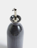 Ribbed Oil & Vinegar Pourer stoneware kitchen bottle, UK version