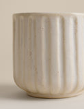 Ridged Ceramic Planter 14.6 cm wide - British product