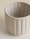 Ridged Ceramic Planter 14.6 cm wide - British product