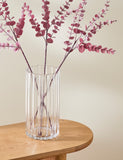 Gerippte Glaszylindervase