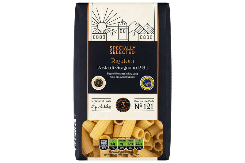 Rigatoni Gragnano dried pasta 500g, UK version
