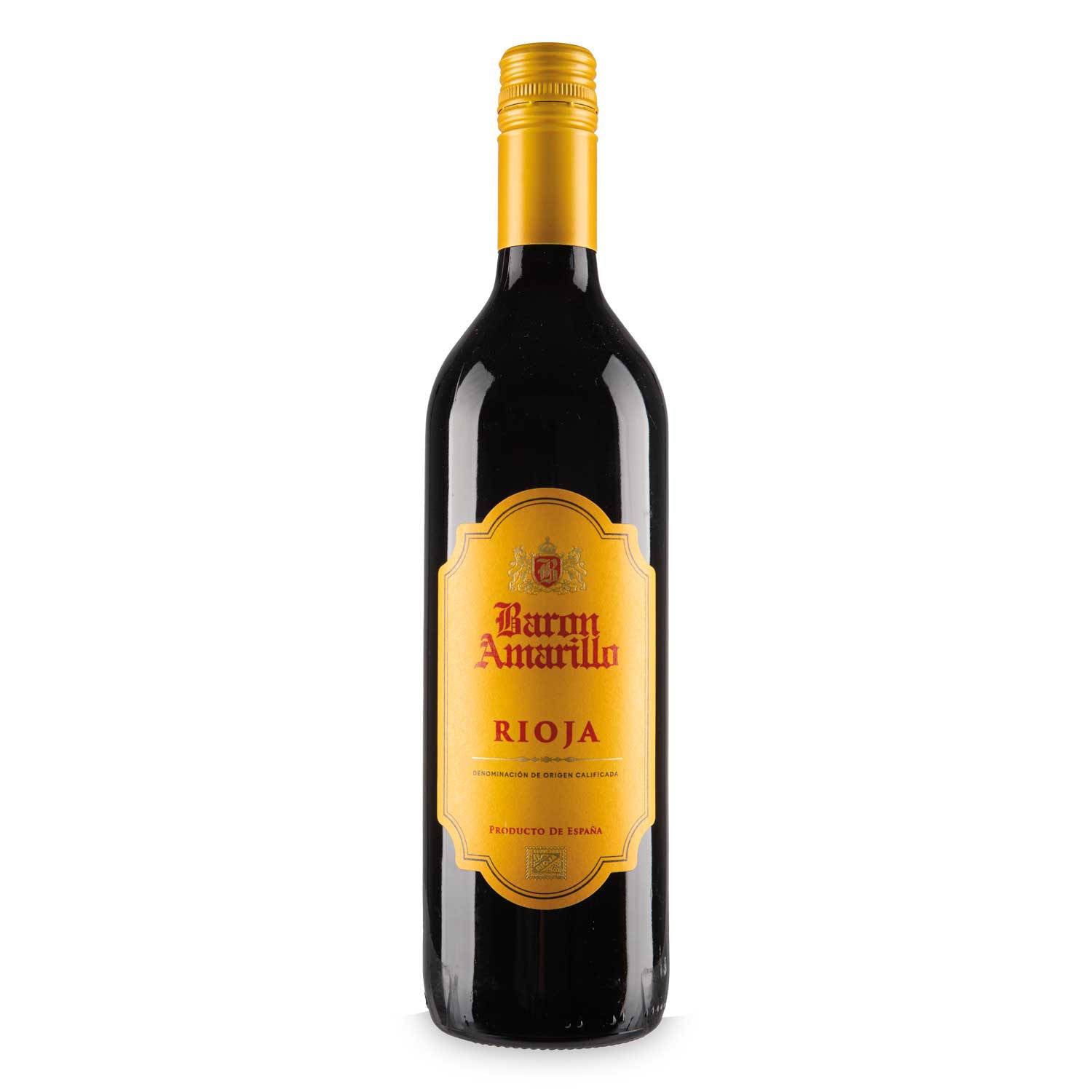 Red wine Rioja Joven, Spanish product, UK version