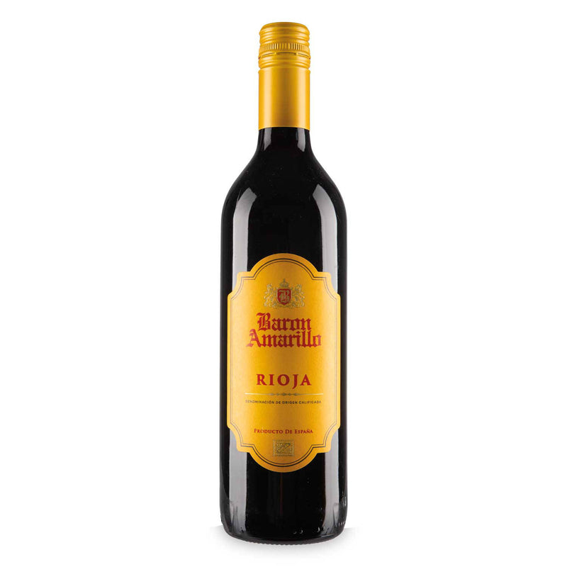 Red wine Rioja Joven, Spanish product, UK version