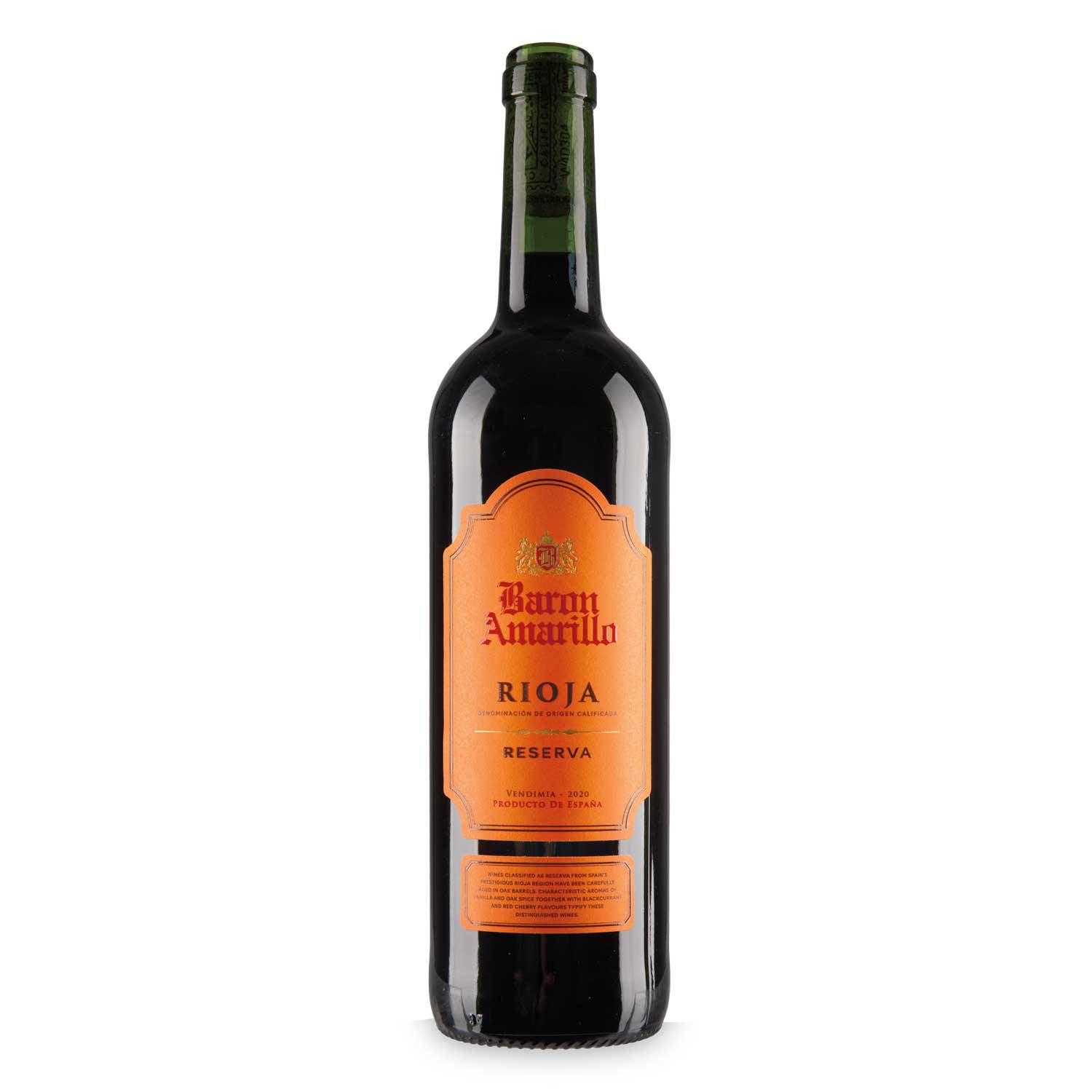 Rioja Reserva 2019 Spanish oak-aged red wine, UK version