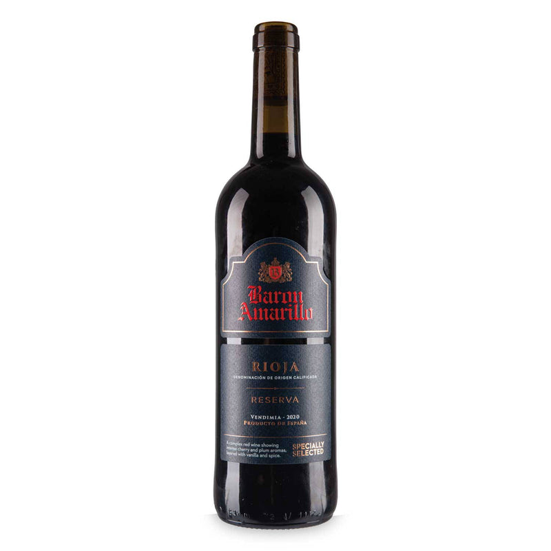 Rioja Reserva Tempranillo red wine from Spain, UK version