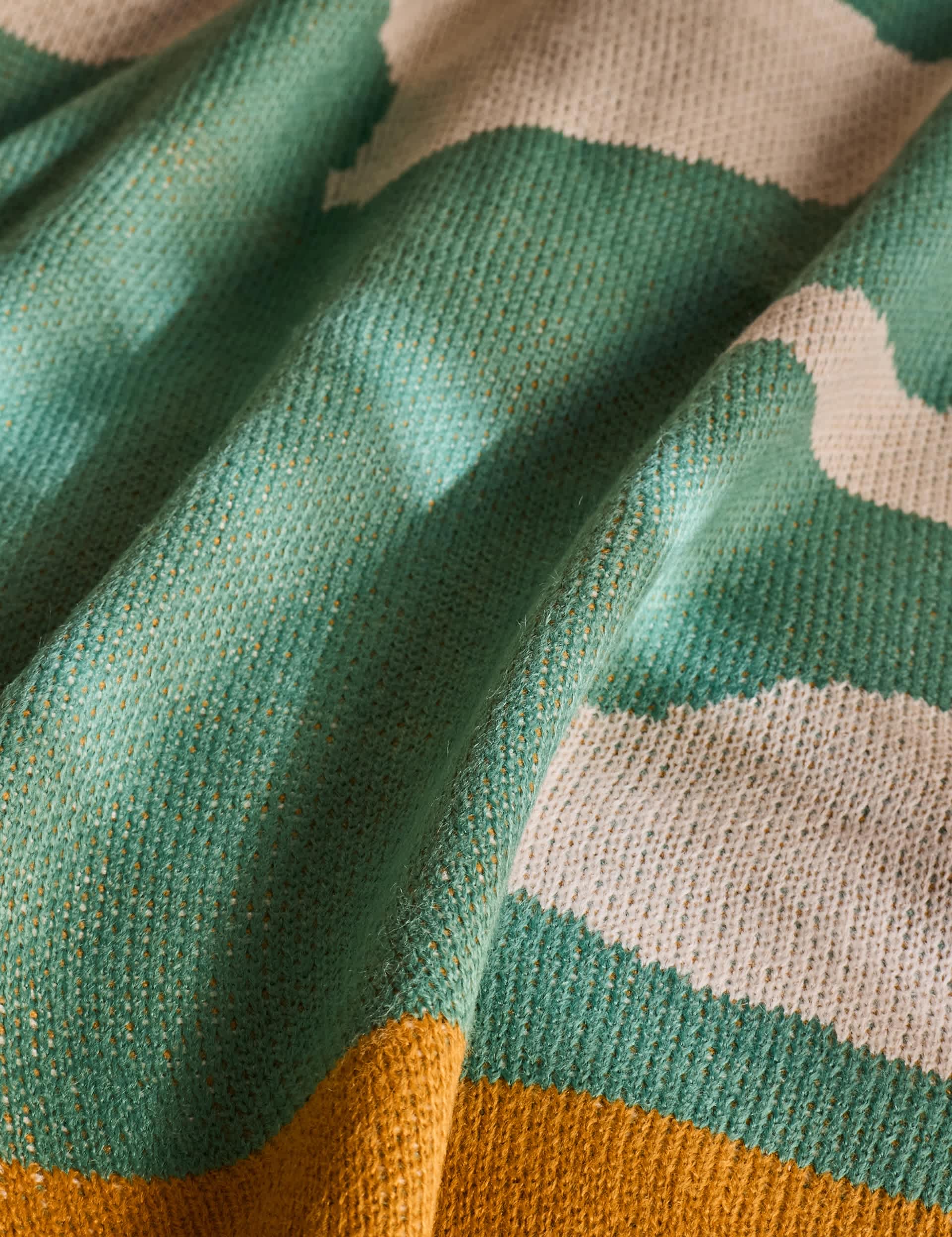 MADE Ripple Knitted Throw - British product