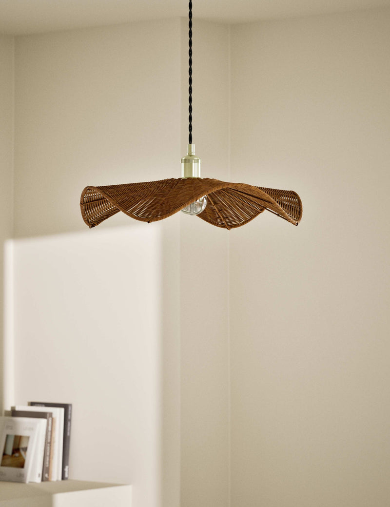 Rocco rattan ceiling lamp shade 45 cm diameter, imported from the UK