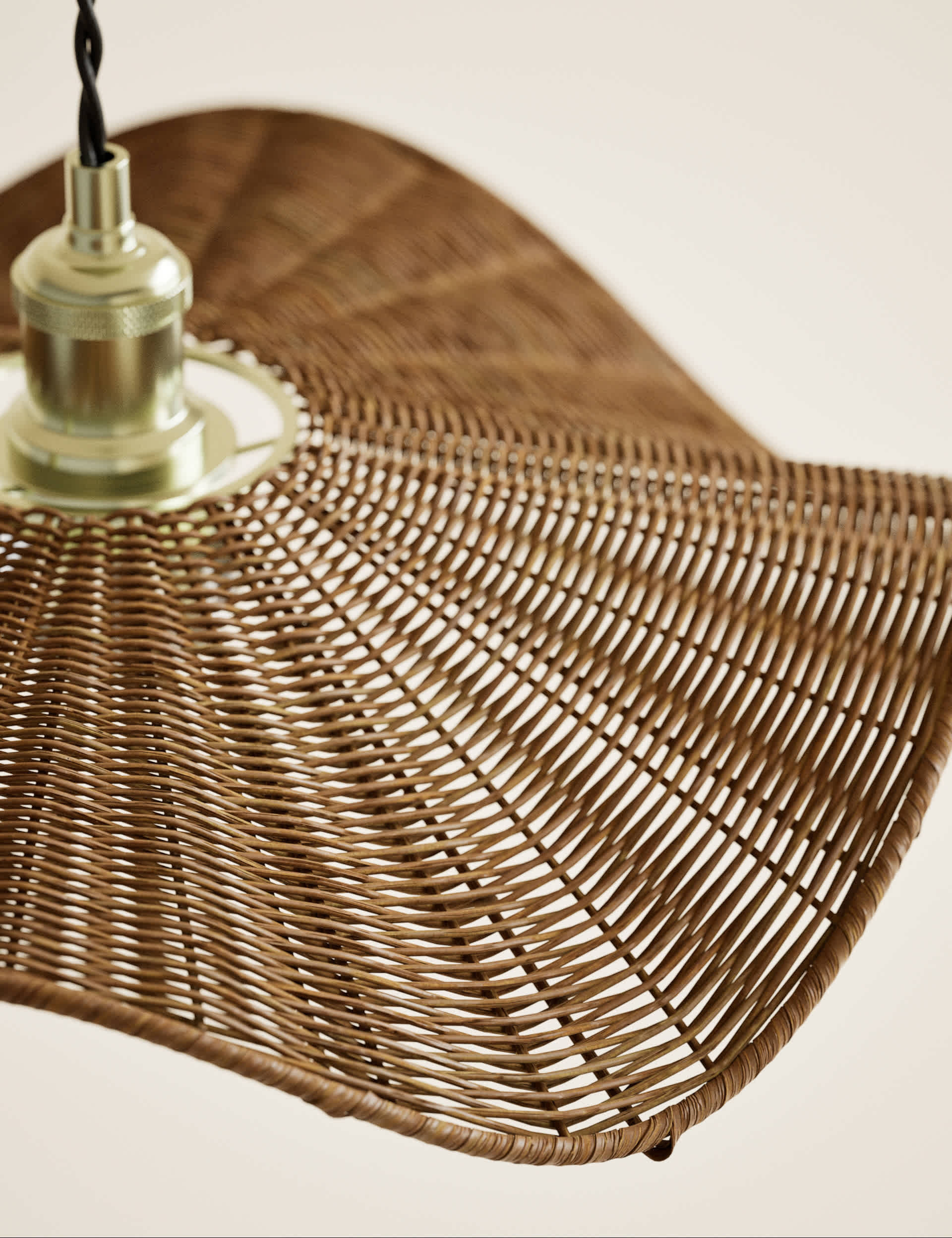 Rocco rattan ceiling lamp shade 45 cm diameter, imported from the UK