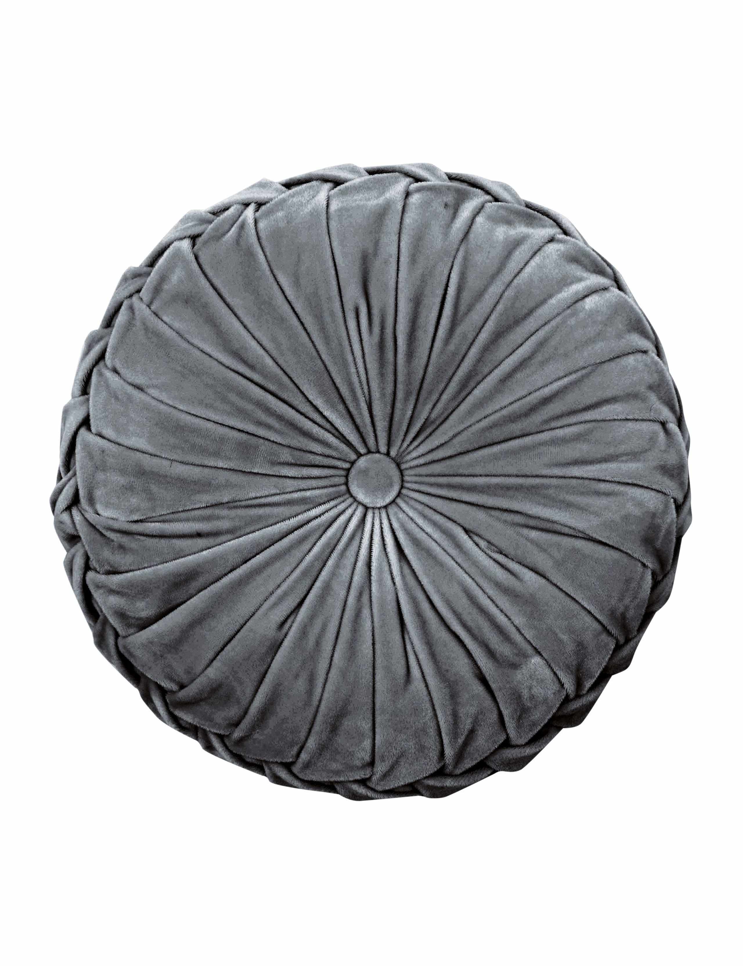 Laura Ashley Rosanna velvet round pleated cushion, UK version