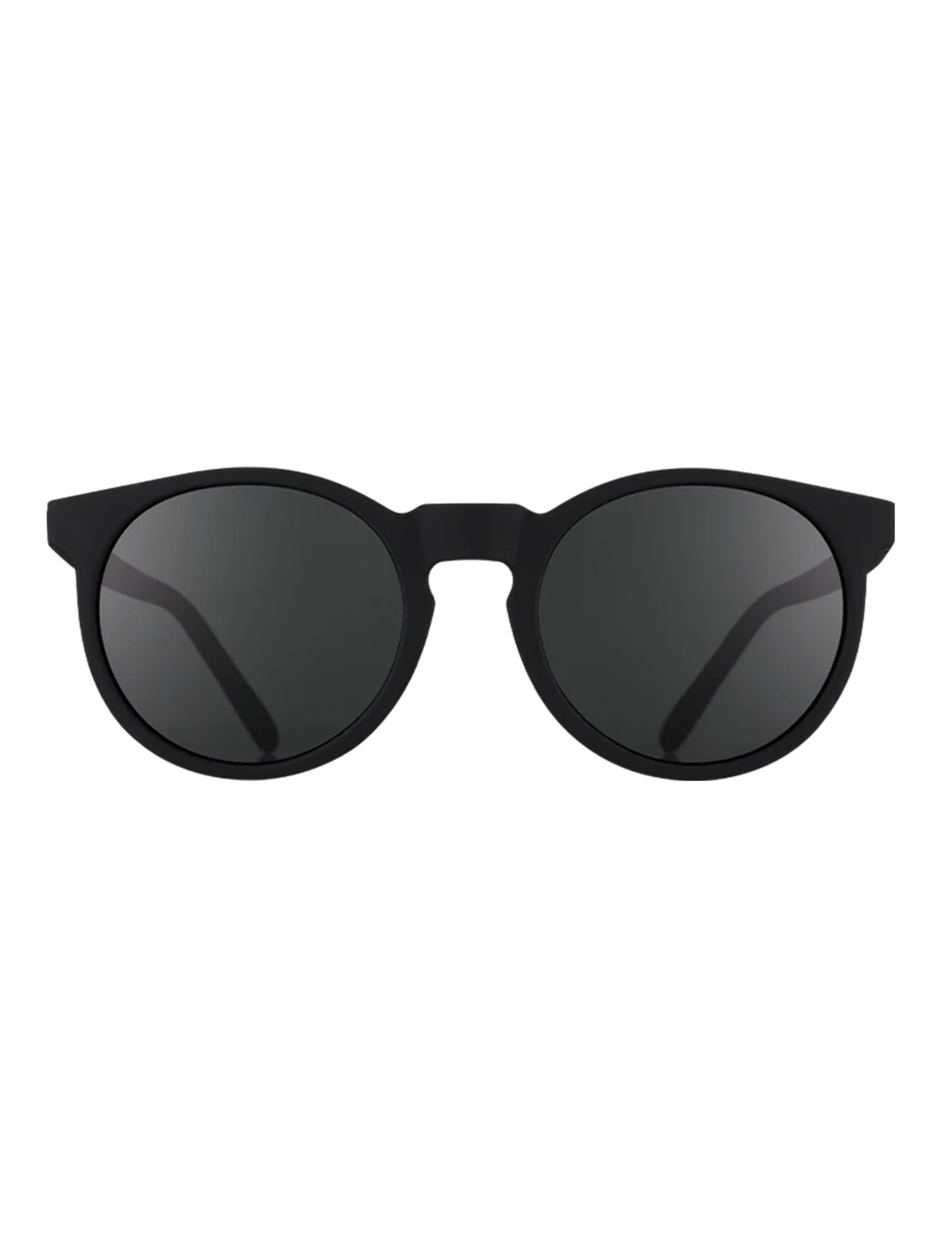 Goodr round sunglasses with polarised black lenses, UK version